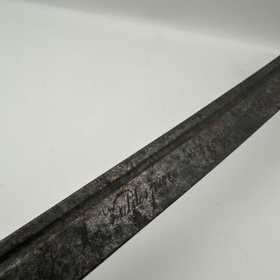 19th-Century Spanish Cavalry Sabre – Etched Blade & Floral Cup Guard (See description)