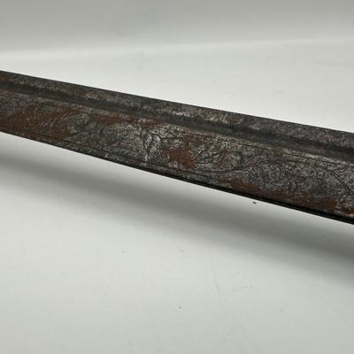 19th-Century Spanish Cavalry Sabre – Etched Blade & Floral Cup Guard (See description)