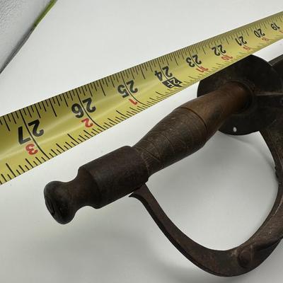 19th-Century Spanish Cavalry Sabre – Etched Blade & Floral Cup Guard (See description)