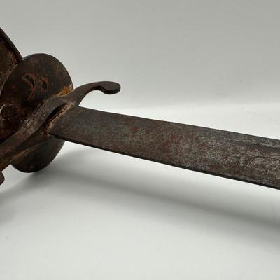 19th-Century Spanish Cavalry Sabre – Etched Blade & Floral Cup Guard (See description)