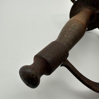 19th-Century Spanish Cavalry Sabre – Etched Blade & Floral Cup Guard (See description)