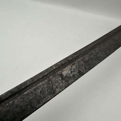 19th-Century Spanish Cavalry Sabre – Etched Blade & Floral Cup Guard (See description)