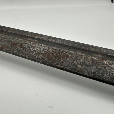 19th-Century Spanish Cavalry Sabre – Etched Blade & Floral Cup Guard (See description)