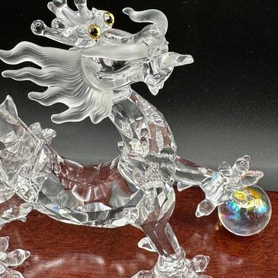 Swarovski Crystal Dragon with Stand