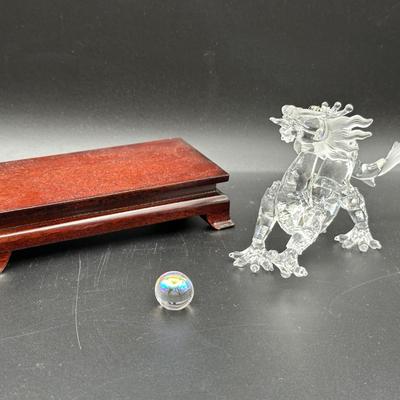Swarovski Crystal Dragon with Stand