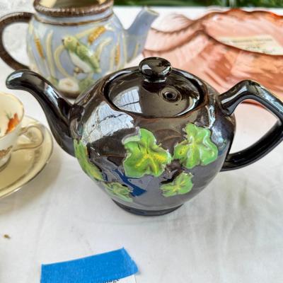 Fostoria Juice glasses, Tea pots, Large glass bowls