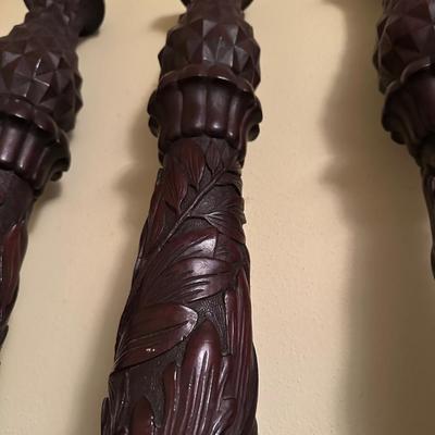Antique Carved Four-Poster Bed