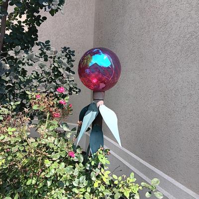 GAZING BALL ON A POLE