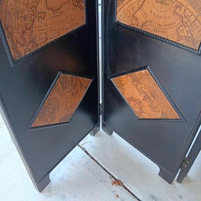 WORLD MAP 4 PANEL ROOM SCREEN