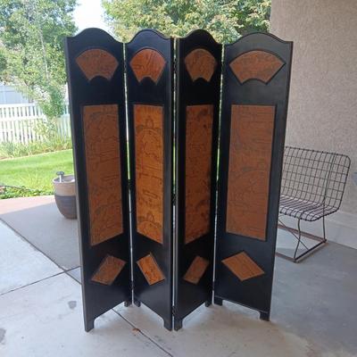 WORLD MAP 4 PANEL ROOM SCREEN