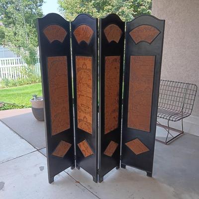 WORLD MAP 4 PANEL ROOM SCREEN
