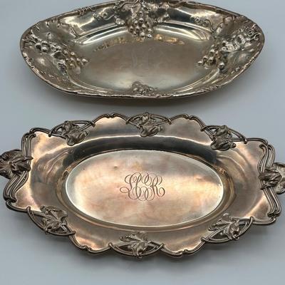 Set of 3 Ornate Sterling Serving Bowls with Monogram