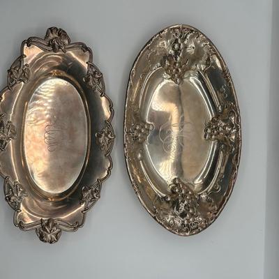 Set of 3 Ornate Sterling Serving Bowls with Monogram