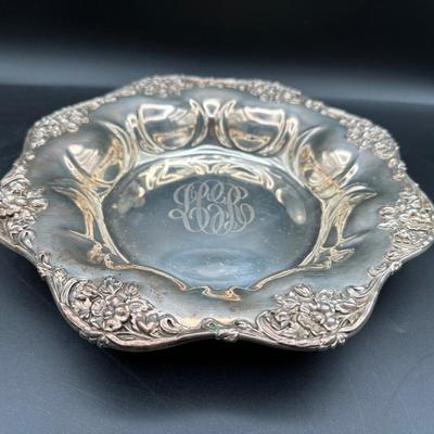 Set of 3 Ornate Sterling Serving Bowls with Monogram