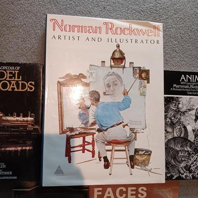 HUGE ILLUSTRATED NORMAN ROCKWELL BOOK AND OTHER BOOKS