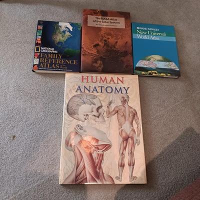 MEGA SIZE HUMAN ANATOMY BOOK AND 3 OTHERS