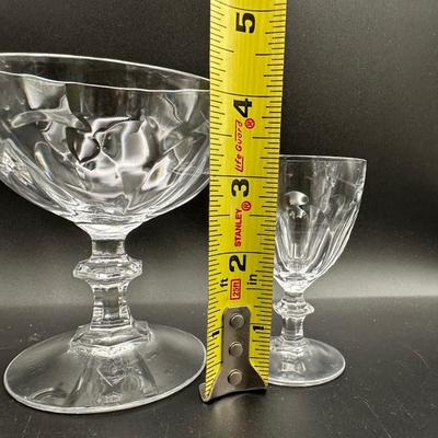Vintage Crystal Stemware Glasses