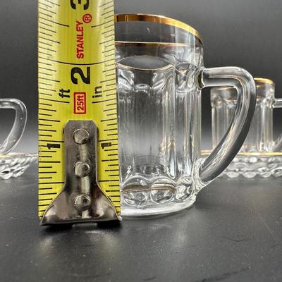 Vintage Glass Demitasse Cups & Saucers