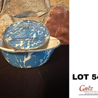 Vintage Blue Flow Enamel