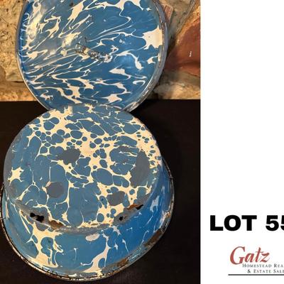 Vintage Blue Flow Enamel
