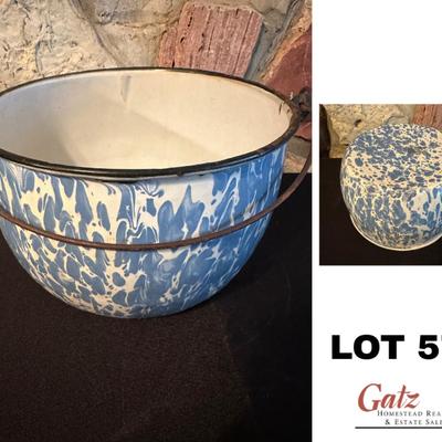 Vintage Blue Flow Enamel