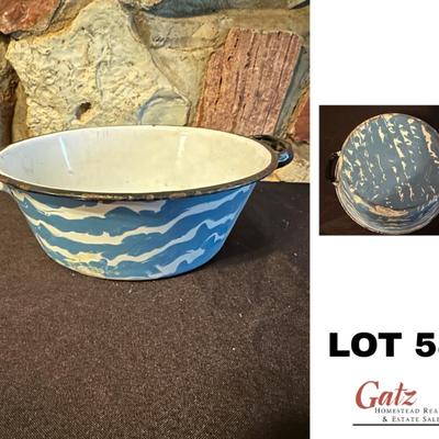Vintage Blue Flow Enamel
