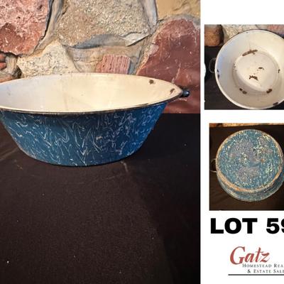 Vintage Blue Flow Enamel