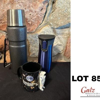 2 Thermos & Space Coffee Mug