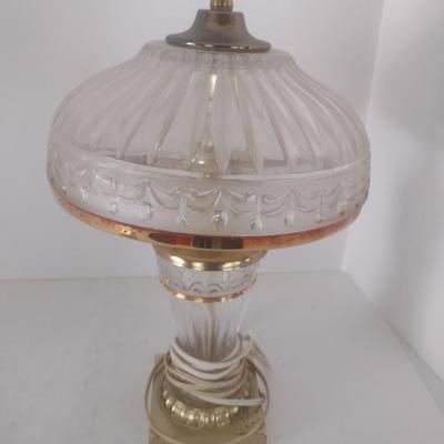 Vintage Crystal Glass Table Lamp