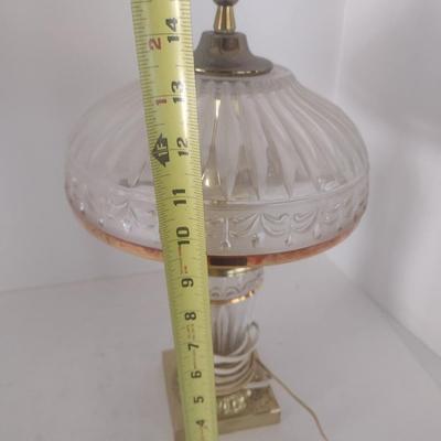Vintage Crystal Glass Table Lamp