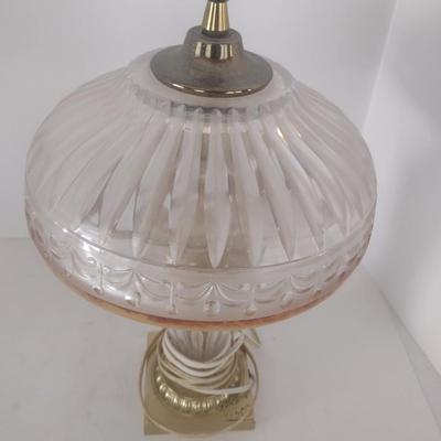 Vintage Crystal Glass Table Lamp