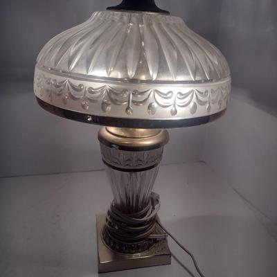 Vintage Crystal Glass Table Lamp