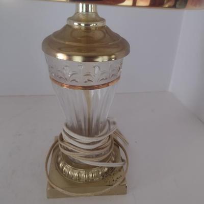 Vintage Crystal Glass Table Lamp