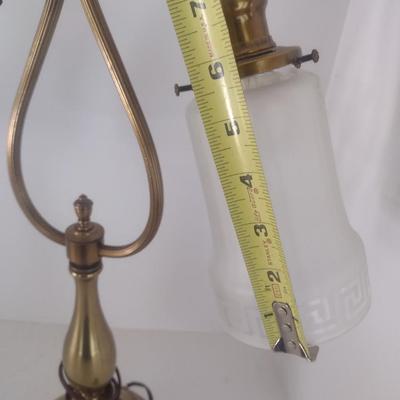 Vintage Brass Double Arm Table Lamp