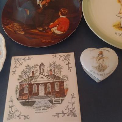 Nice Assortment of Home Decor includes Delft Blue, Royal Daulton, Norman Rockwell and Holly Hobbie