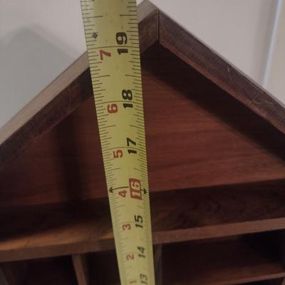 Solid Wood House Shaped Double Glass Door Shadow Box