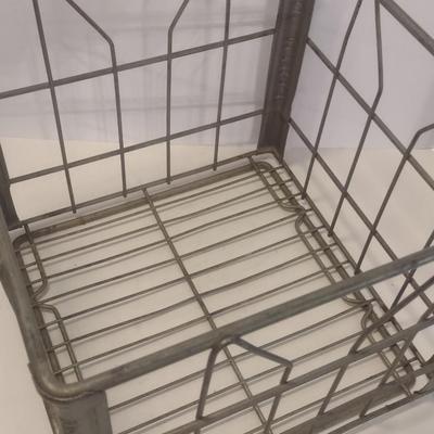 Arcadia Dairy Metal Milk Bottle Crate