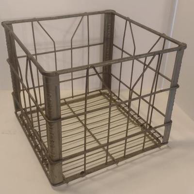 Arcadia Dairy Metal Milk Bottle Crate