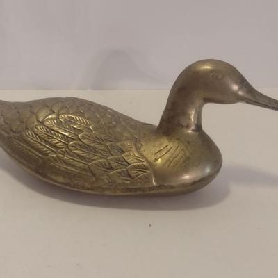 Large Solid Brass Duck Decoy