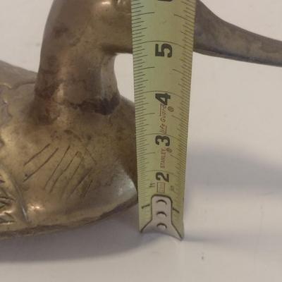 Large Solid Brass Duck Decoy