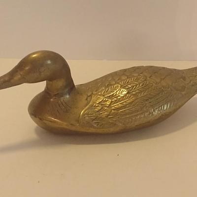 Large Solid Brass Duck Decoy