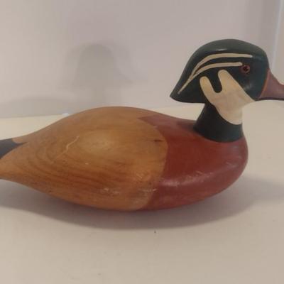 Hand Carved and Painted Wood Duck Decoy French Broad River Decoy Company 1993