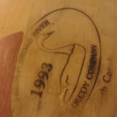 Hand Carved and Painted Wood Duck Decoy French Broad River Decoy Company 1993