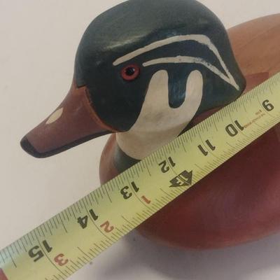 Hand Carved and Painted Wood Duck Decoy French Broad River Decoy Company 1993
