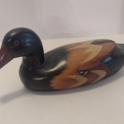 Hand Carved and Painted Wood Duck Decoy