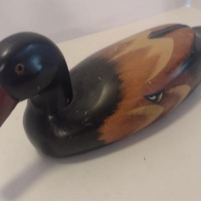 Hand Carved and Painted Wood Duck Decoy