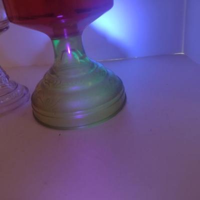Pair of Glass Oil Lanterns