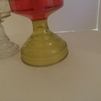Pair of Glass Oil Lanterns