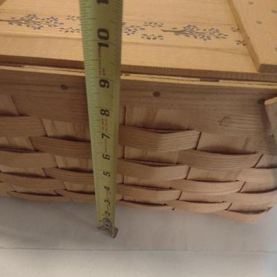 Crafted Oak Splint Wood Pic Nic Basket Basketville Putney, Vermont