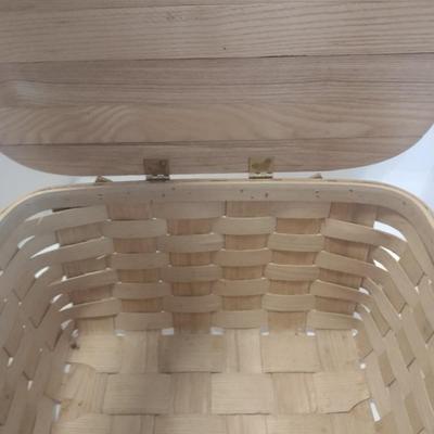 Crafted Oak Splint Wood Pic Nic Basket Basketville Putney, Vermont